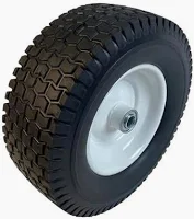 Pneu 13x5.00-6 increvable avec roue blanche, proposé par Increvable LU